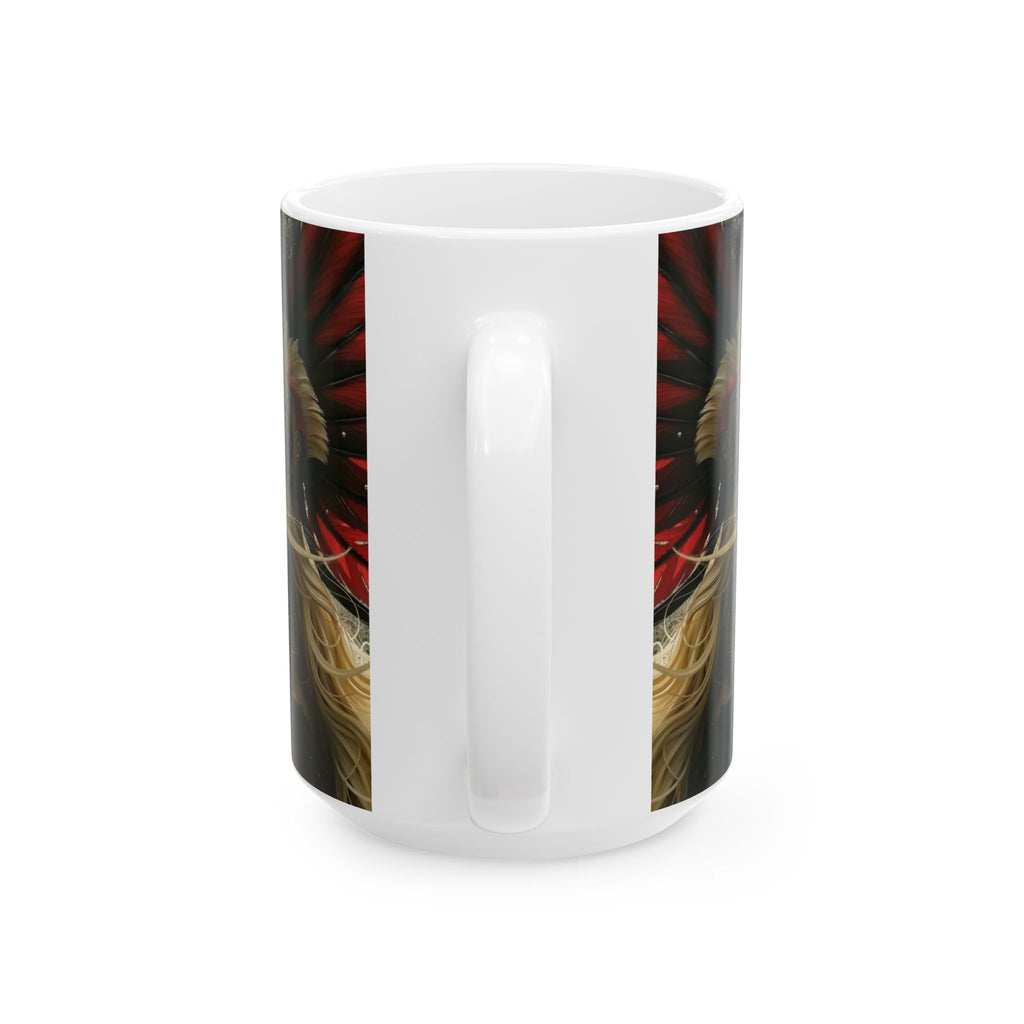 Aztec Fireheart Queen – Ceramic Mug (11oz, 15oz • Dishwasher & Microwave Safe • Made in USA • Personalized Option)