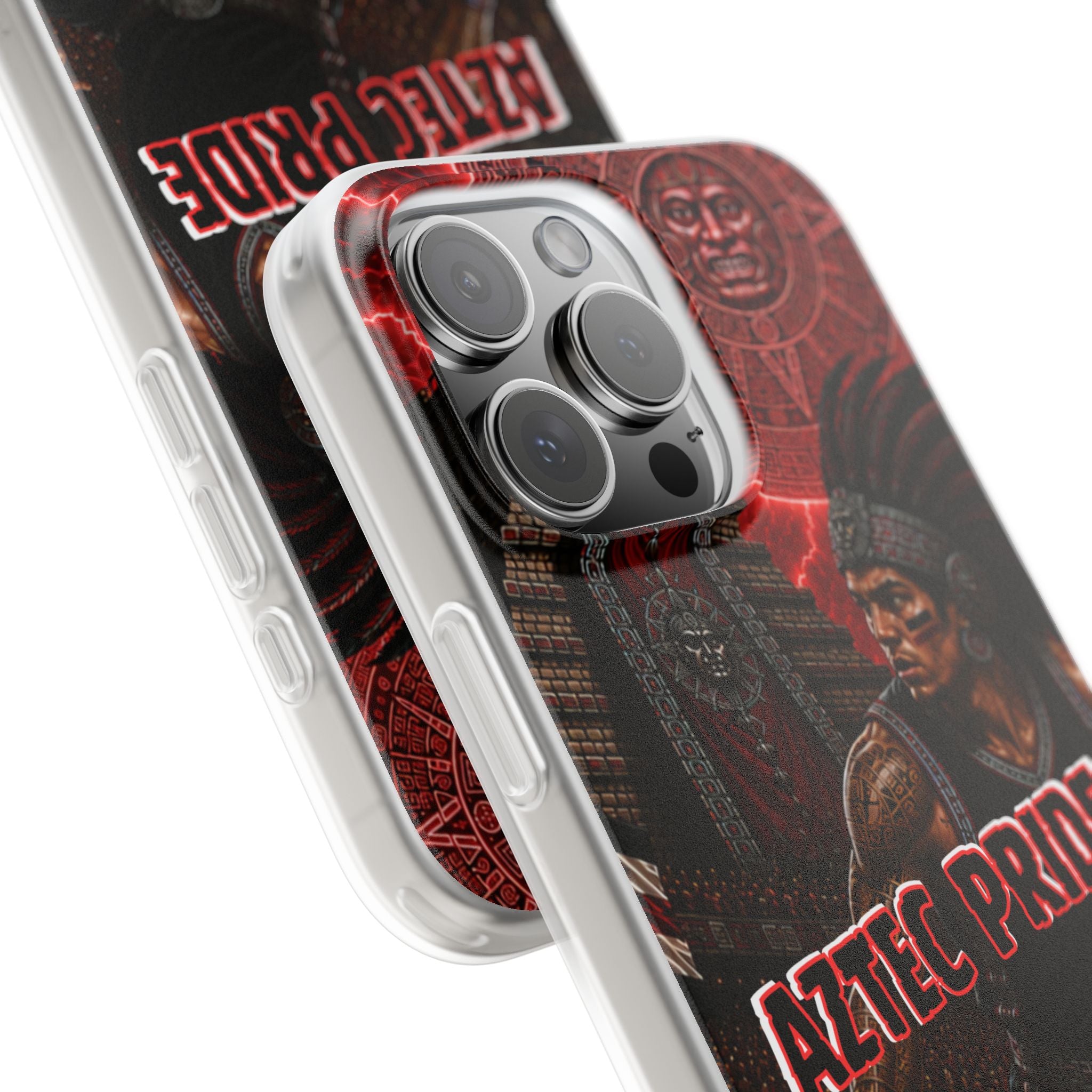 Aztec Basketall Warrior – Flexi Phone Case (iPhone & Samsung • Clear TPU • Made & Shipped in the USA • 🚚 FREE USA Shipping • Personalized Option)