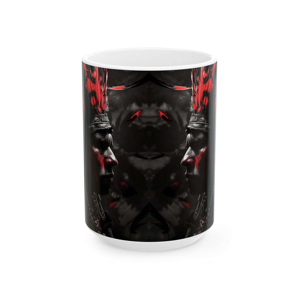 Aztec Jaguar Warrior – Ceramic Mug (11oz, 15oz • Dishwasher & Microwave Safe • Made in USA • Personalized Option)
