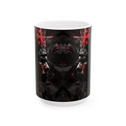 Aztec Jaguar Warrior – Ceramic Mug (11oz, 15oz • Dishwasher & Microwave Safe • Made in USA • Personalized Option)