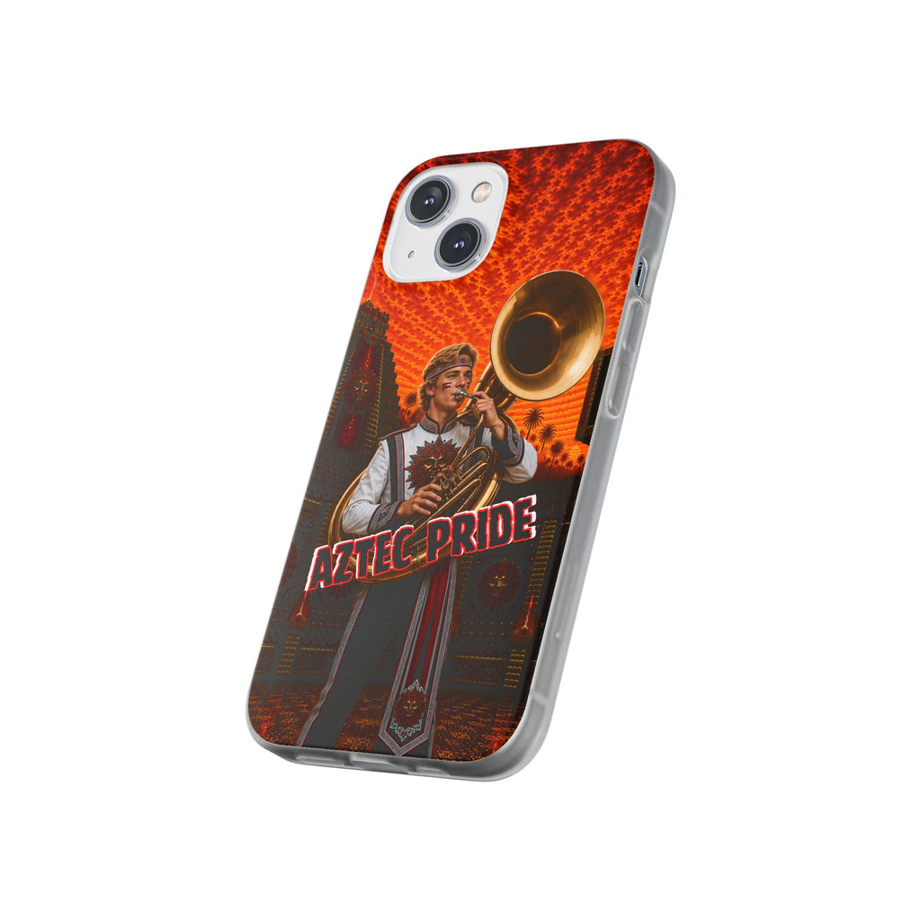 Aztec Band Warrior – Flexi Phone Case (iPhone & Samsung • Clear TPU • Made & Shipped in the USA • 🚚 FREE USA Shipping • Personalized Option)