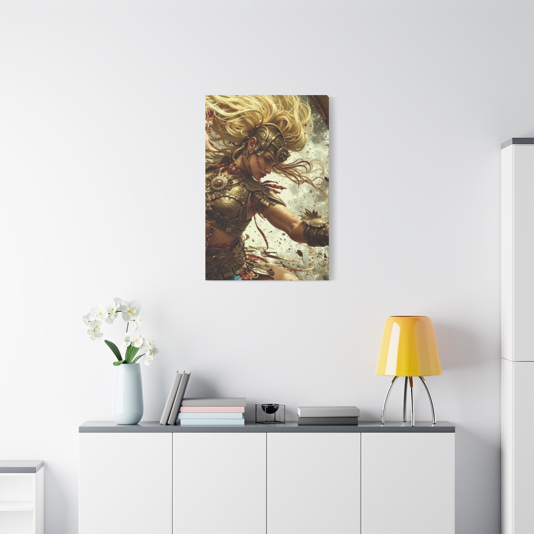 Aztec Iron Queen – Bold Aztec Wall Art Canvas