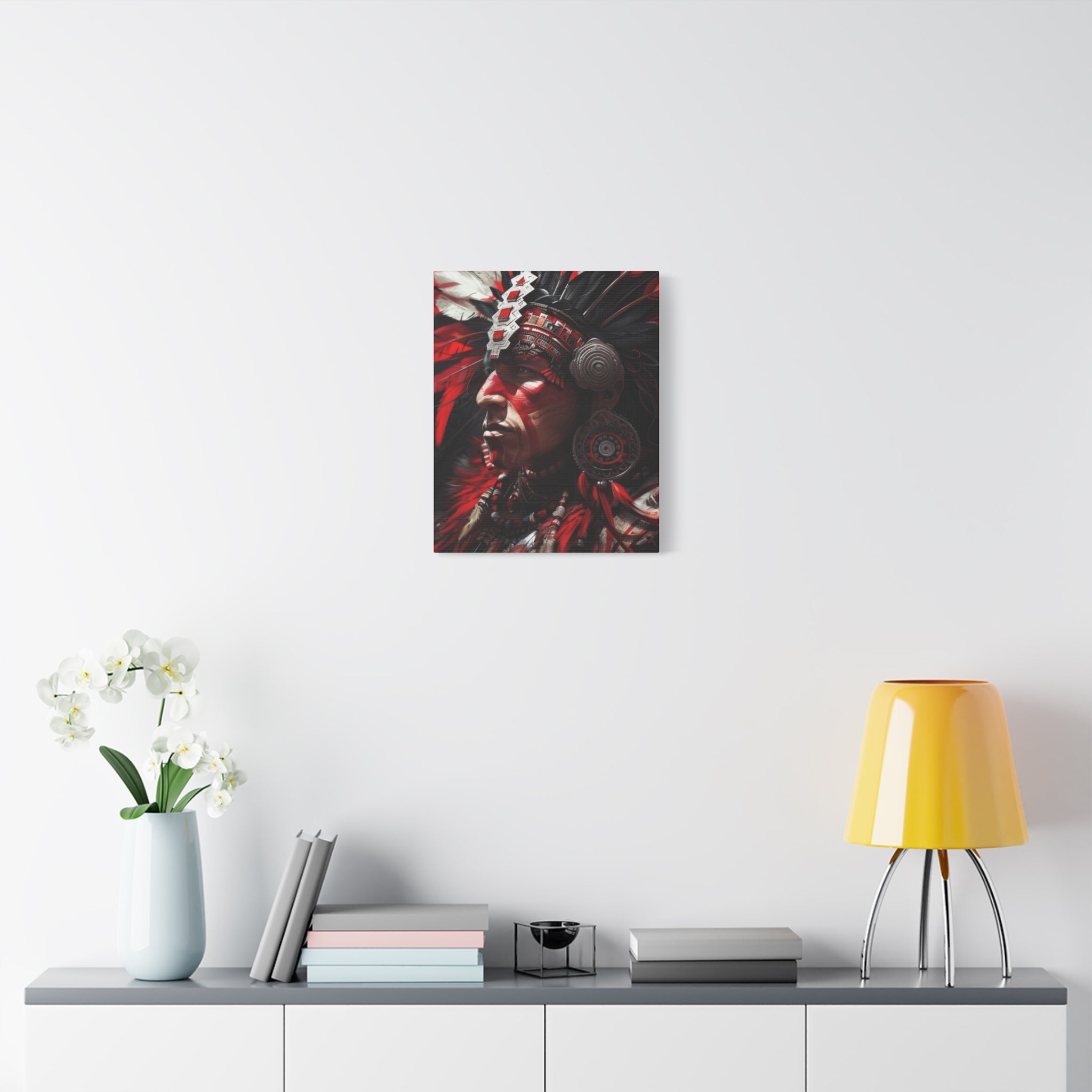 Aztec Loyal Warrior – Bold Aztec Wall Art Canvas