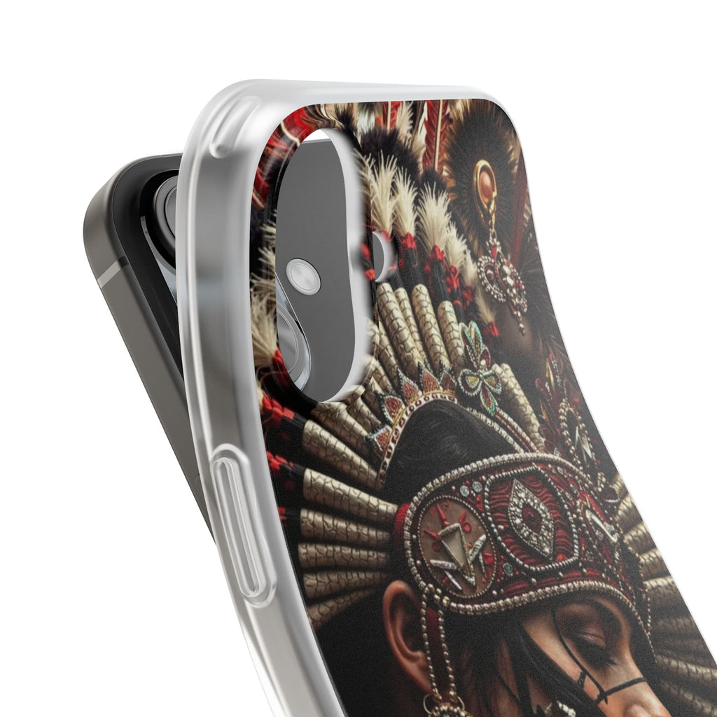 Aztec Goddess Spirit – Flexi Phone Case (iPhone & Samsung • Clear TPU • Made in USA • Personalized Option)