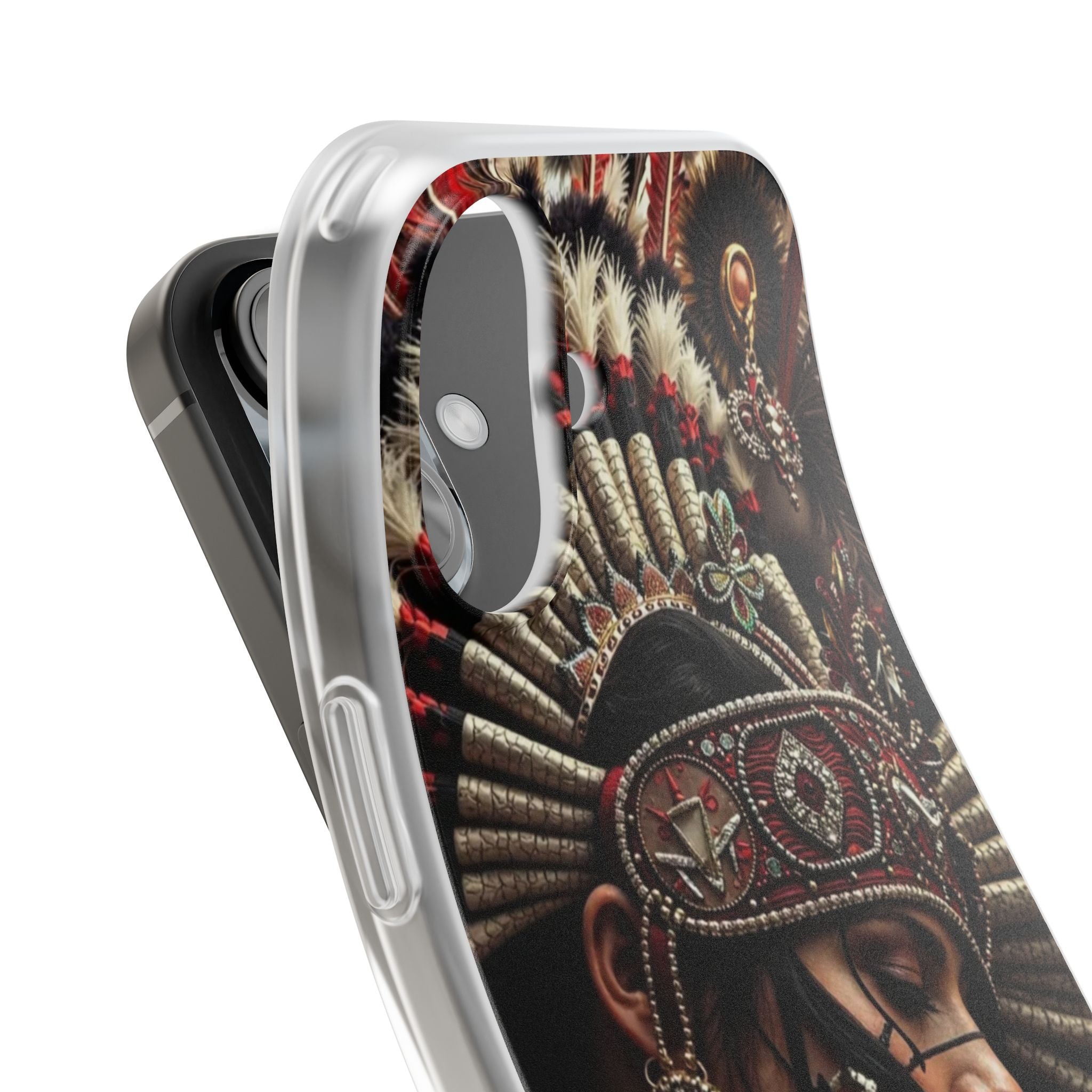 Aztec Goddess Spirit – Flexi Phone Case (iPhone & Samsung • Clear TPU • Made in USA • Personalized Option)