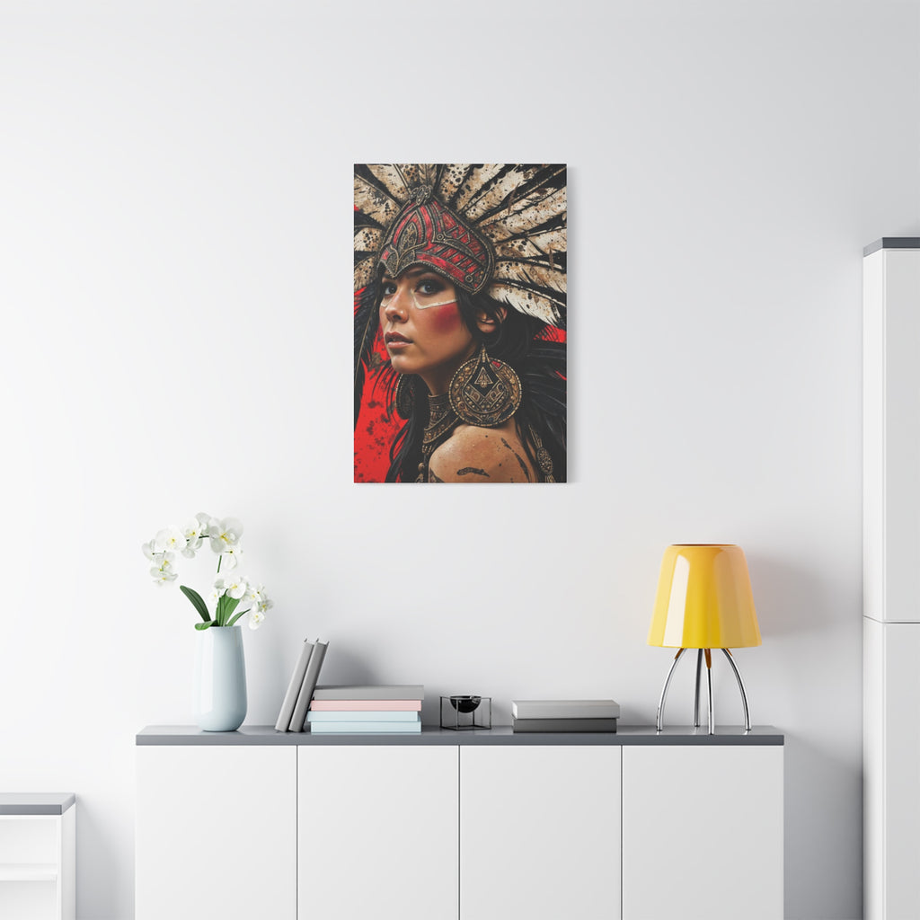 Aztec Moon Goddess – Bold Aztec Wall Art Canvas