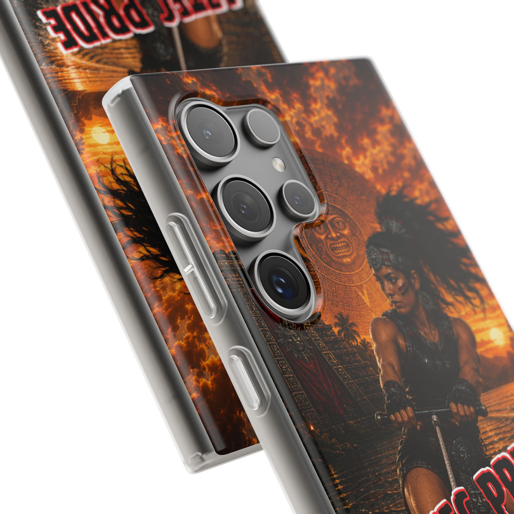 Aztec Wakeboard Female Warrior – Flexi Phone Case (iPhone & Samsung • Clear TPU • Made & Shipped in the USA • 🚚 FREE USA Shipping • Personalized Option)