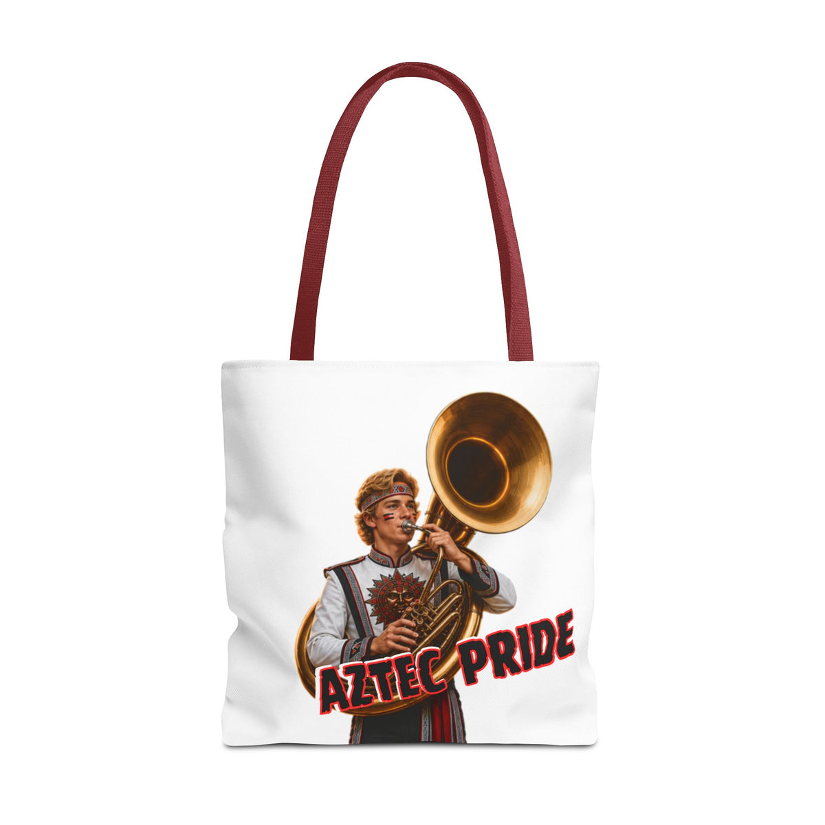 Aztec Band Warrior Tote Bag | Aztec-Inspired AI Art • Made & Shipped in the USA • 🚚 FREE USA Shipping • FREE Personalization