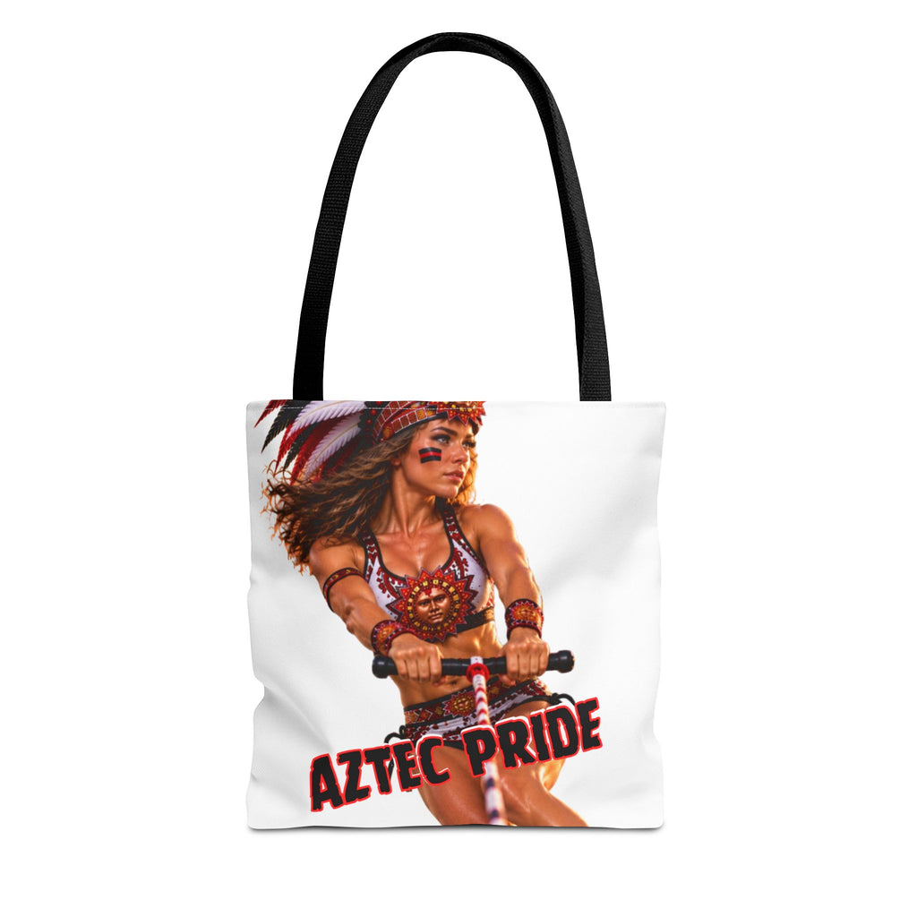 Aztec Waterski Wakeboard Female Warrior Tote Bag | Aztec-Inspired AI Art • Made & Shipped in the USA • 🚚 FREE USA Shipping • FREE Personalization