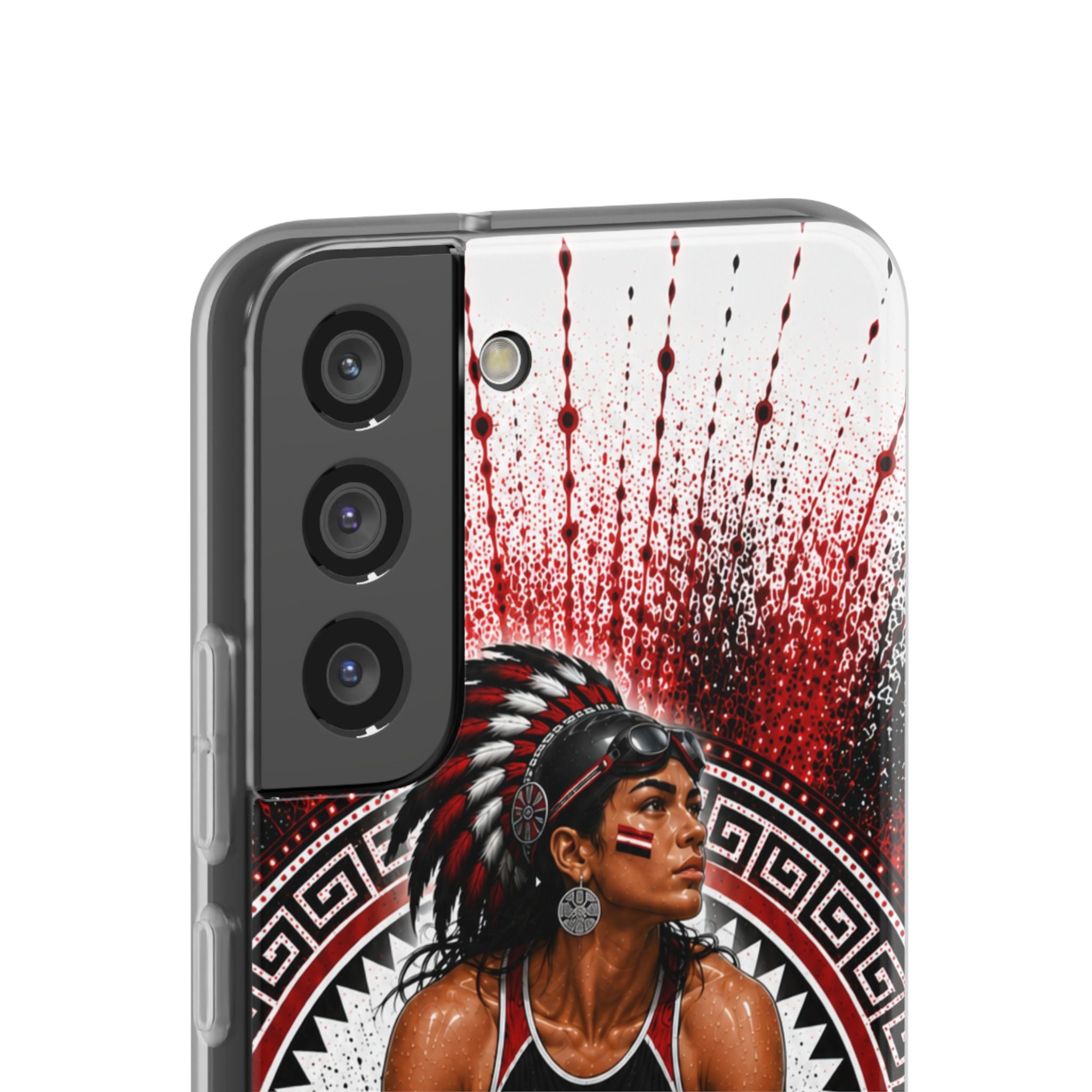 Aztec Swim & Dive Warrior – Flexi Phone Case (iPhone & Samsung • Clear TPU • Made & Shipped in the USA • 🚚 FREE USA Shipping • Personalized Option)