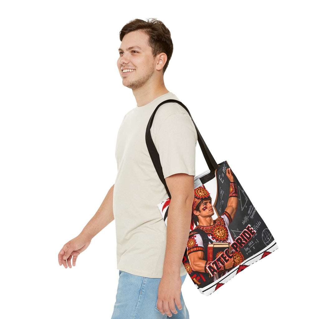 Aztec Mathematician Warrior Tote Bag | Aztec-Inspired AI Art • Made & Shipped in the USA • 🚚 FREE USA Shipping • FREE Personalization