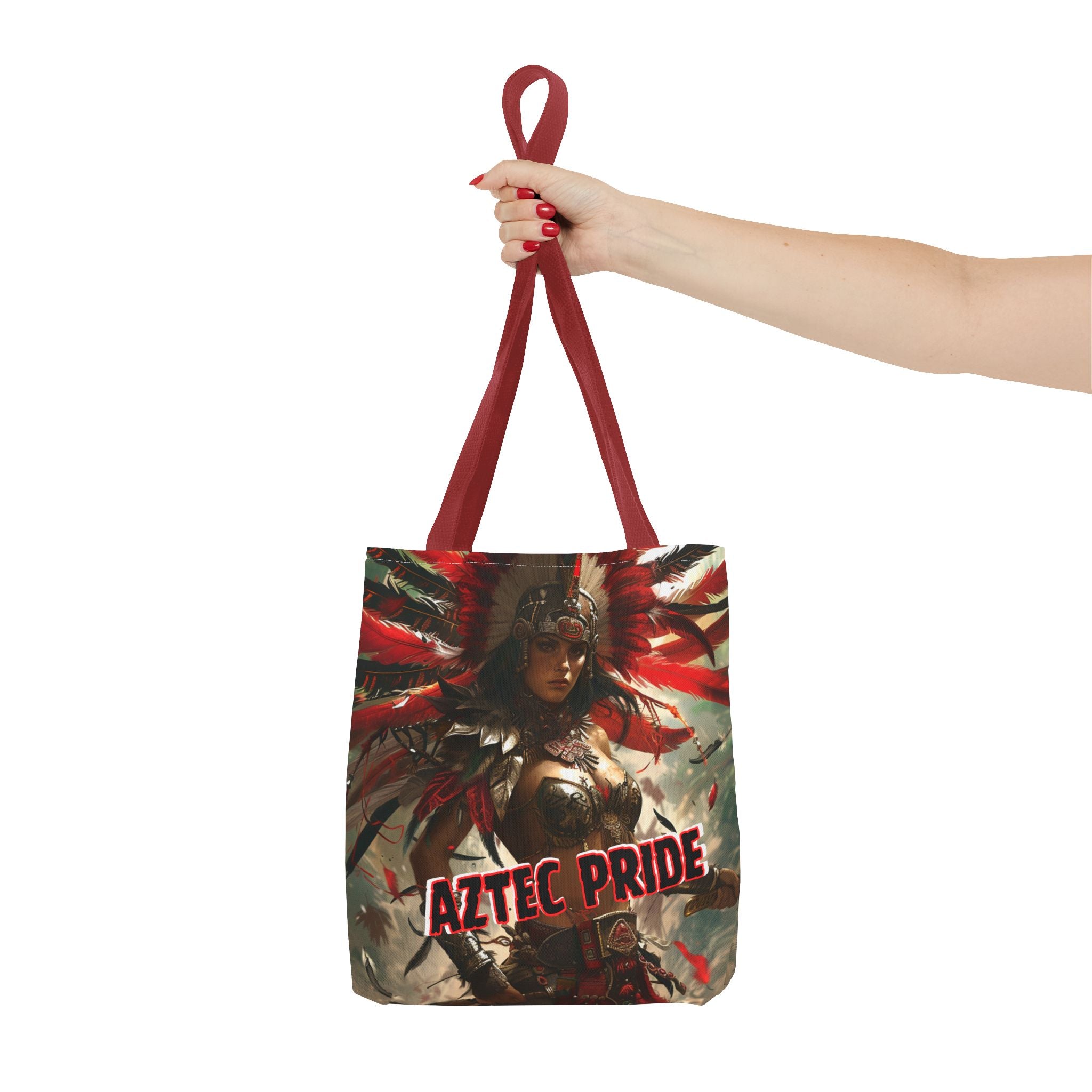 Aztec Blood Feather Goddess Tote Bag – Aztec-Inspired Reusable Shopping Bag | GringoArte