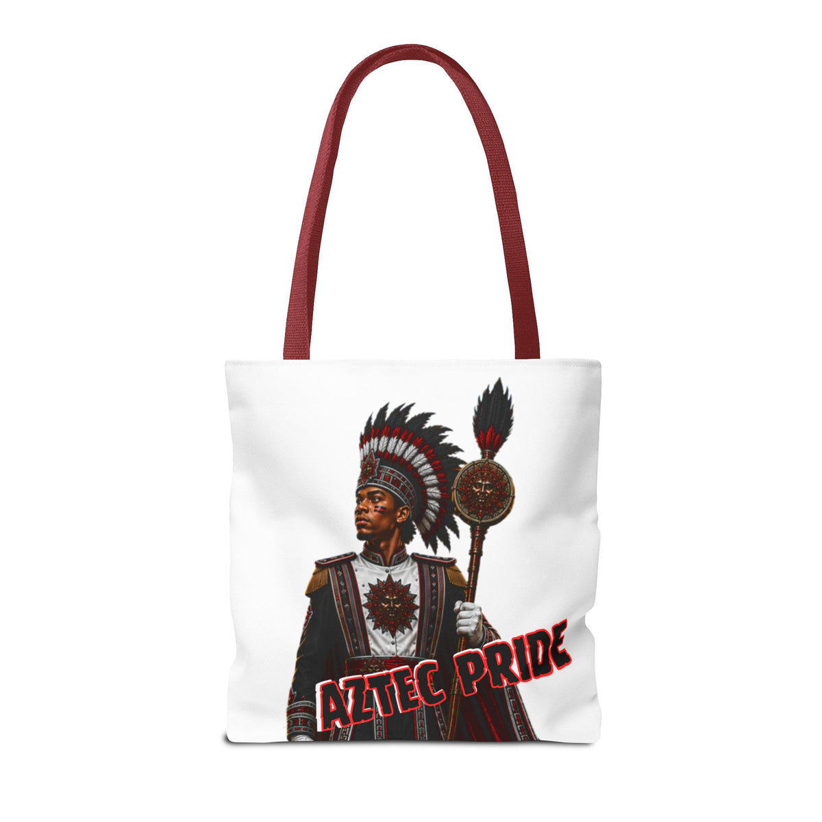 Aztec Band Warrior Tote Bag | Aztec-Inspired AI Art • Made & Shipped in the USA • 🚚 FREE USA Shipping • FREE Personalization