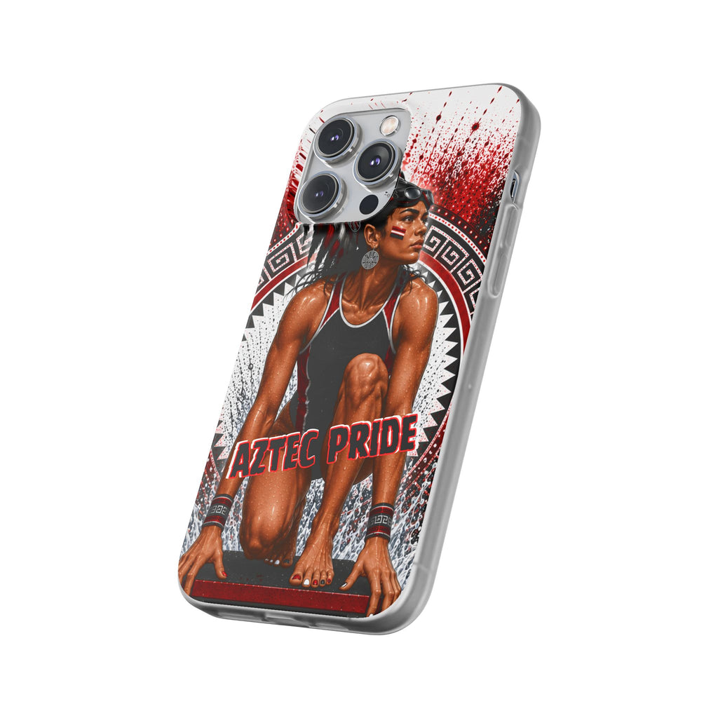 Aztec Swim & Dive Warrior – Flexi Phone Case (iPhone & Samsung • Clear TPU • Made & Shipped in the USA • 🚚 FREE USA Shipping • Personalized Option)