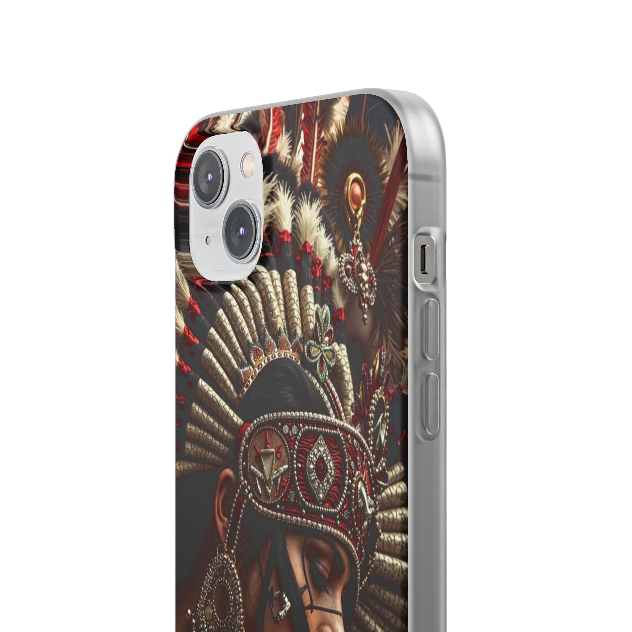 Aztec Goddess Spirit – Flexi Phone Case (iPhone & Samsung • Clear TPU • Made in USA • Personalized Option)