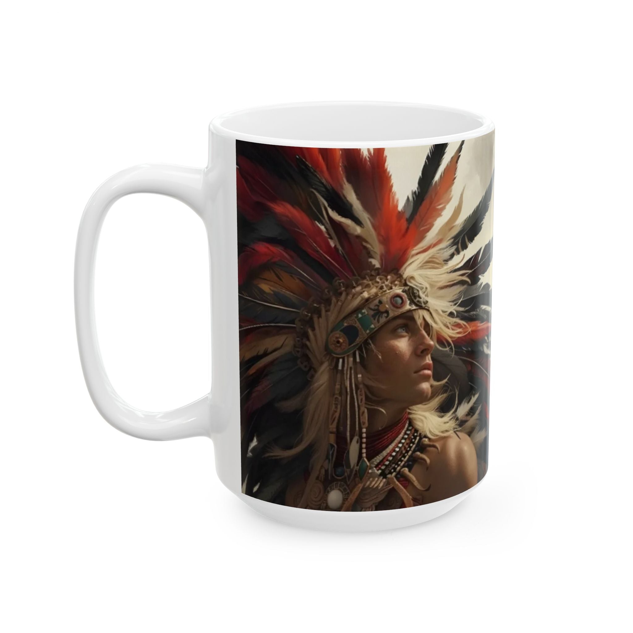 Aztec Sky Prince – Ceramic Mug (11oz, 15oz • Dishwasher & Microwave Safe • Made in USA • Personalized Option)