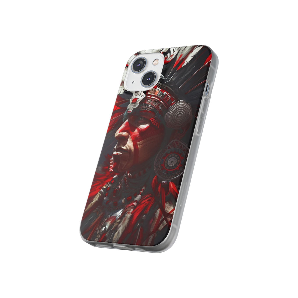 Aztec Loyal Warrior – Flexi Phone Case (iPhone & Samsung • Clear TPU • Made in USA • Personalized Option)