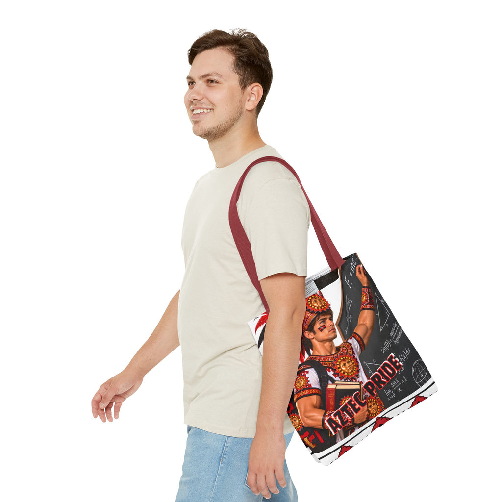 Aztec Mathematician Warrior Tote Bag | Aztec-Inspired AI Art • Made & Shipped in the USA • 🚚 FREE USA Shipping • FREE Personalization