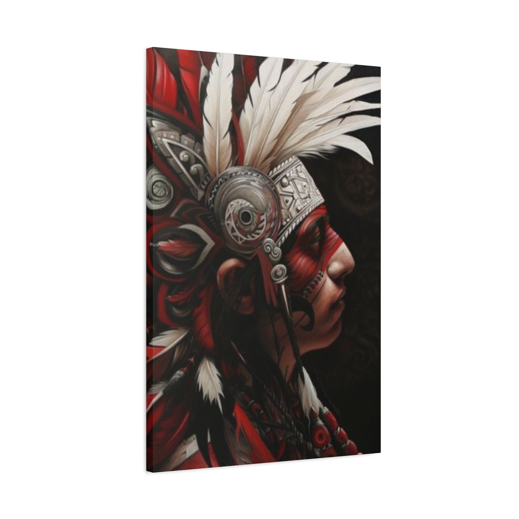 Aztec Warrior King – Bold Aztec Wall Art Canvas