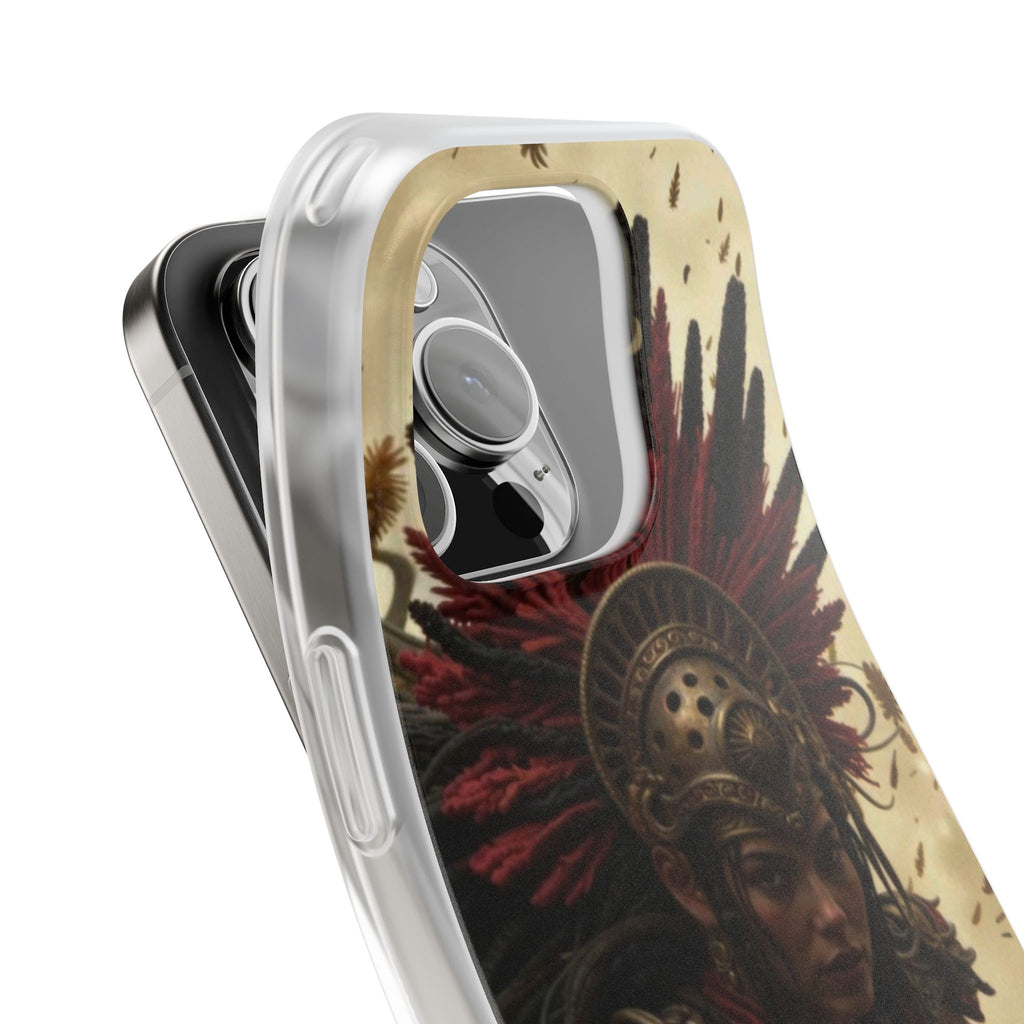 Aztec Bloodwar Queen – Flexi Phone Case (iPhone & Samsung • Clear TPU • Made in USA • Personalized Option)