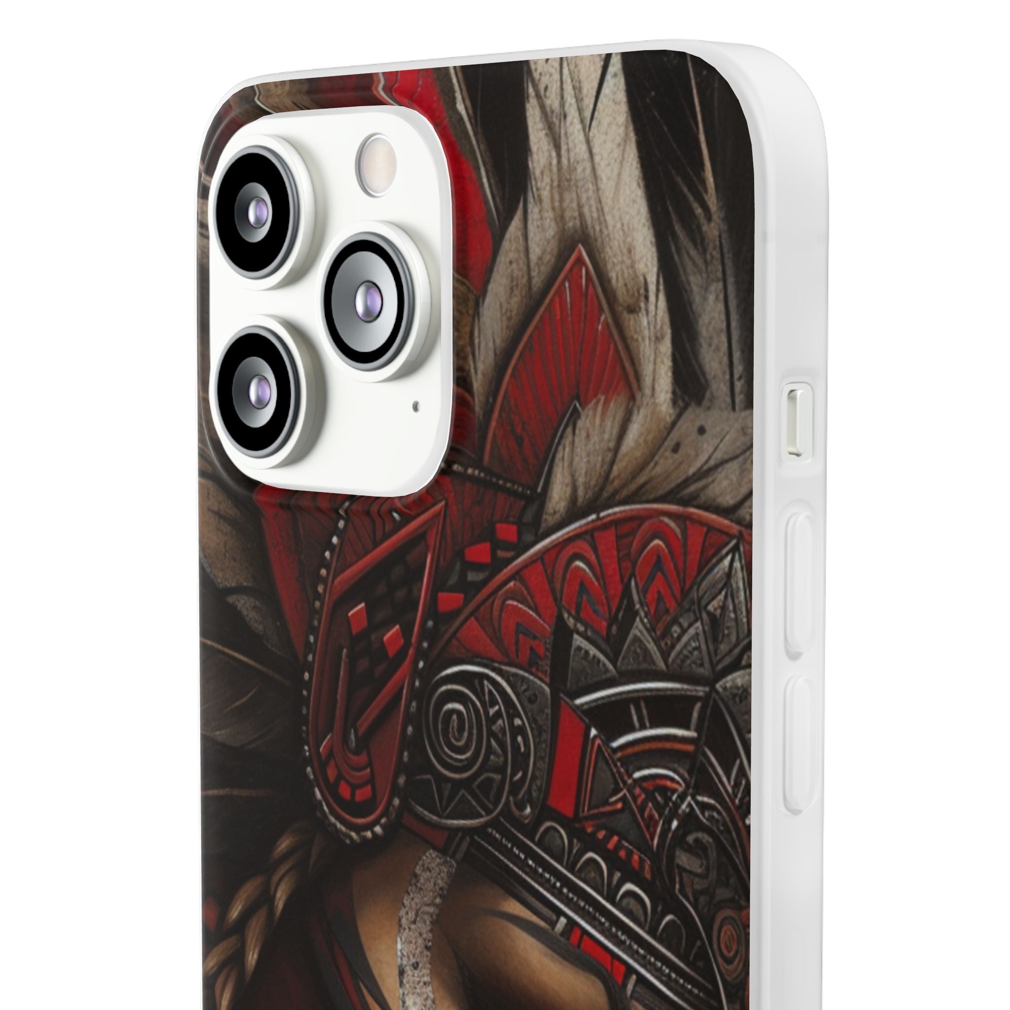 Aztec Sun Goddess – Flexi Phone Case (iPhone & Samsung • Clear TPU • Made in USA • Personalized Option)