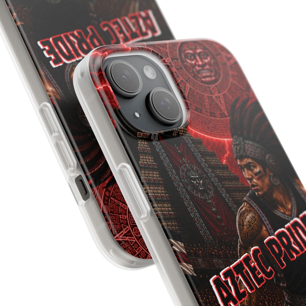 Aztec Basketall Warrior – Flexi Phone Case (iPhone & Samsung • Clear TPU • Made & Shipped in the USA • 🚚 FREE USA Shipping • Personalized Option)