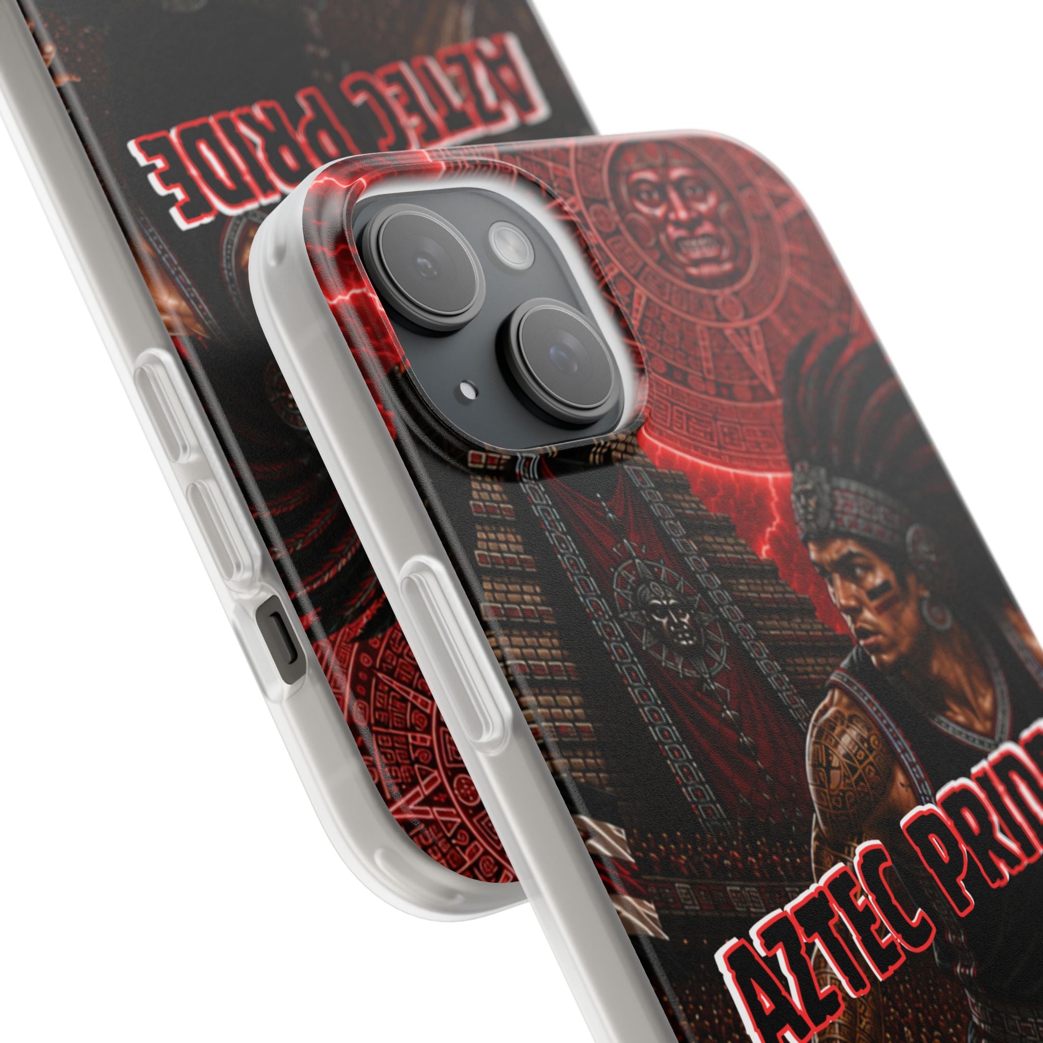 Aztec Basketall Warrior – Flexi Phone Case (iPhone & Samsung • Clear TPU • Made & Shipped in the USA • 🚚 FREE USA Shipping • Personalized Option)