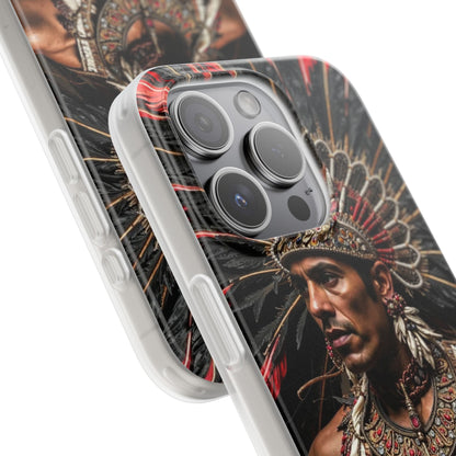 Aztec Sun Guardian – Flexi Phone Case (iPhone & Samsung • Clear TPU • Made in USA • Personalized Option)