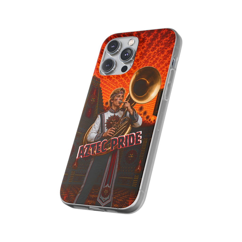 Aztec Band Warrior – Flexi Phone Case (iPhone & Samsung • Clear TPU • Made & Shipped in the USA • 🚚 FREE USA Shipping • Personalized Option)
