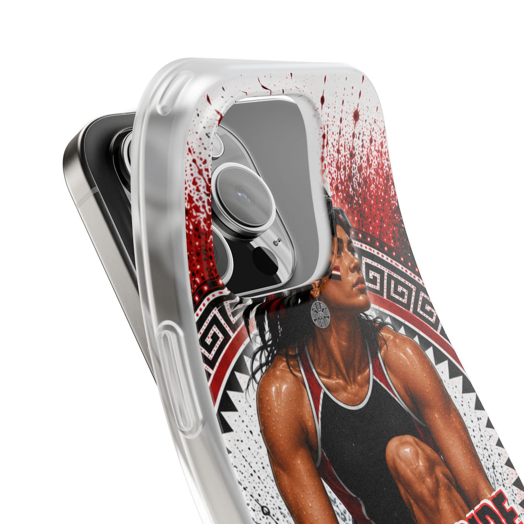 Aztec Swim & Dive Warrior – Flexi Phone Case (iPhone & Samsung • Clear TPU • Made & Shipped in the USA • 🚚 FREE USA Shipping • Personalized Option)