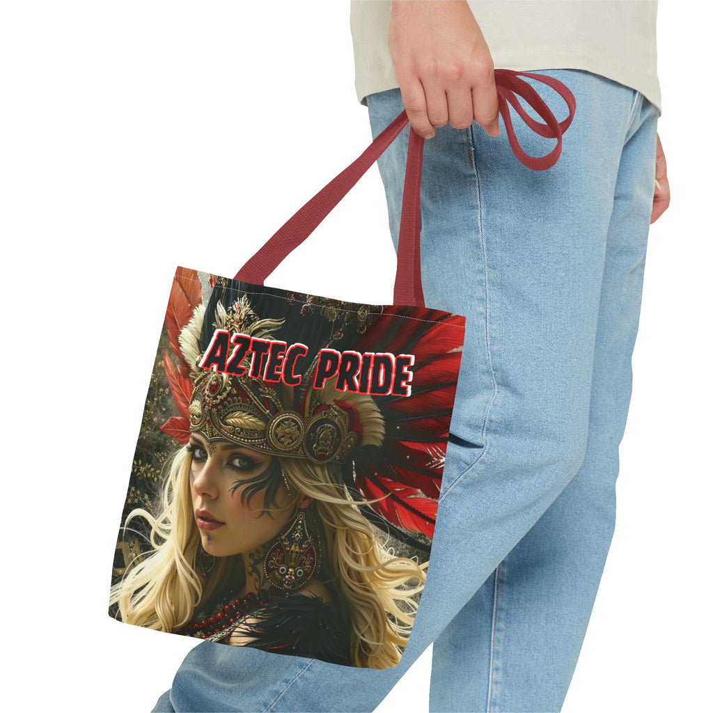 Aztec Fireheart Queen Tote Bag – Aztec-Inspired Reusable Shopping Bag | GringoArte