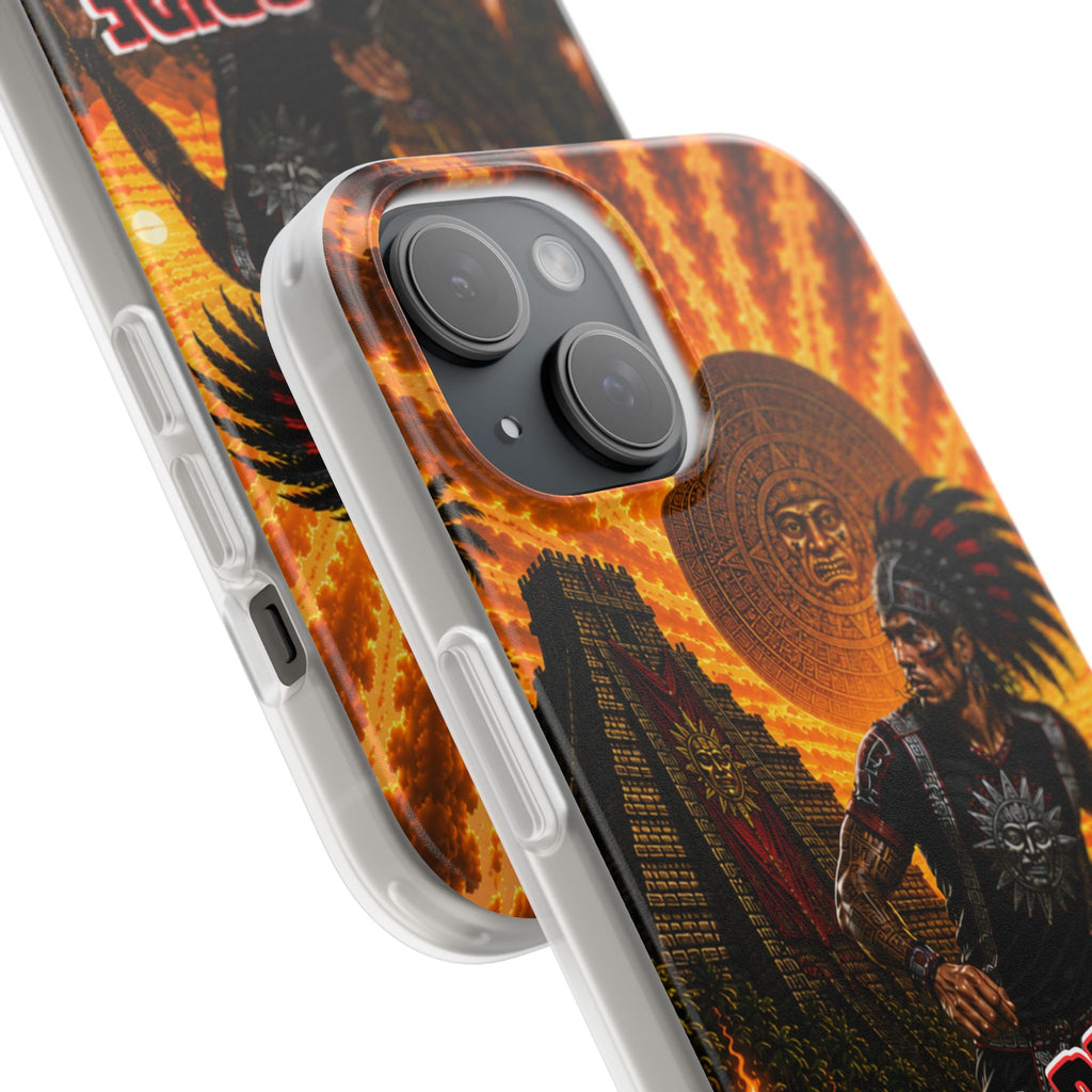 Aztec Soccer Male Warrior – Flexi Phone Case (iPhone & Samsung • Clear TPU • Made & Shipped in the USA • 🚚 FREE USA Shipping • Personalized Option)