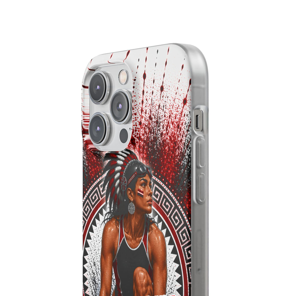 Aztec Swim & Dive Warrior – Flexi Phone Case (iPhone & Samsung • Clear TPU • Made & Shipped in the USA • 🚚 FREE USA Shipping • Personalized Option)