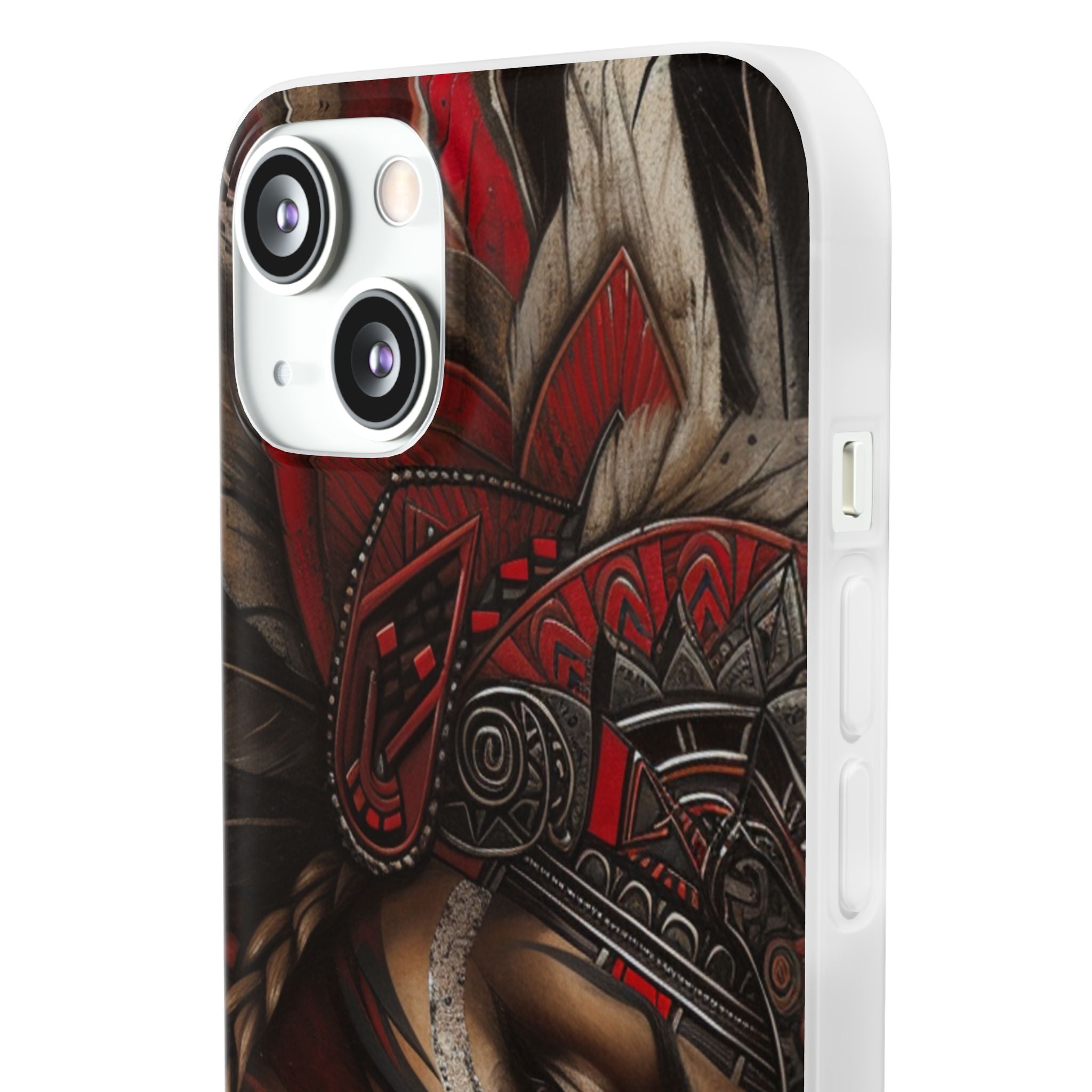 Aztec Sun Goddess – Flexi Phone Case (iPhone & Samsung • Clear TPU • Made in USA • Personalized Option)
