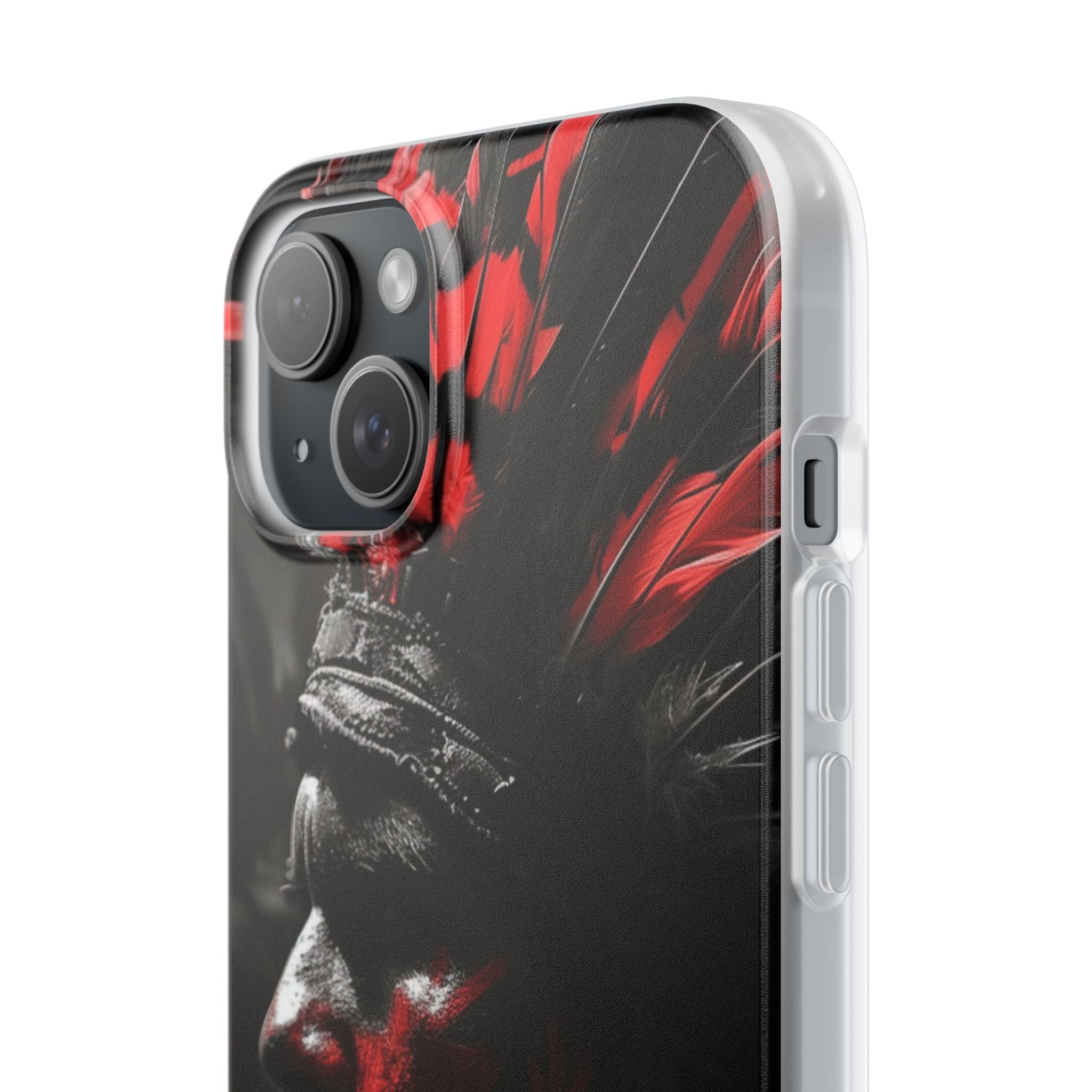 Aztec Jaguar Warrior – Flexi Phone Case (iPhone & Samsung • Clear TPU • Made in USA • Personalized Option)