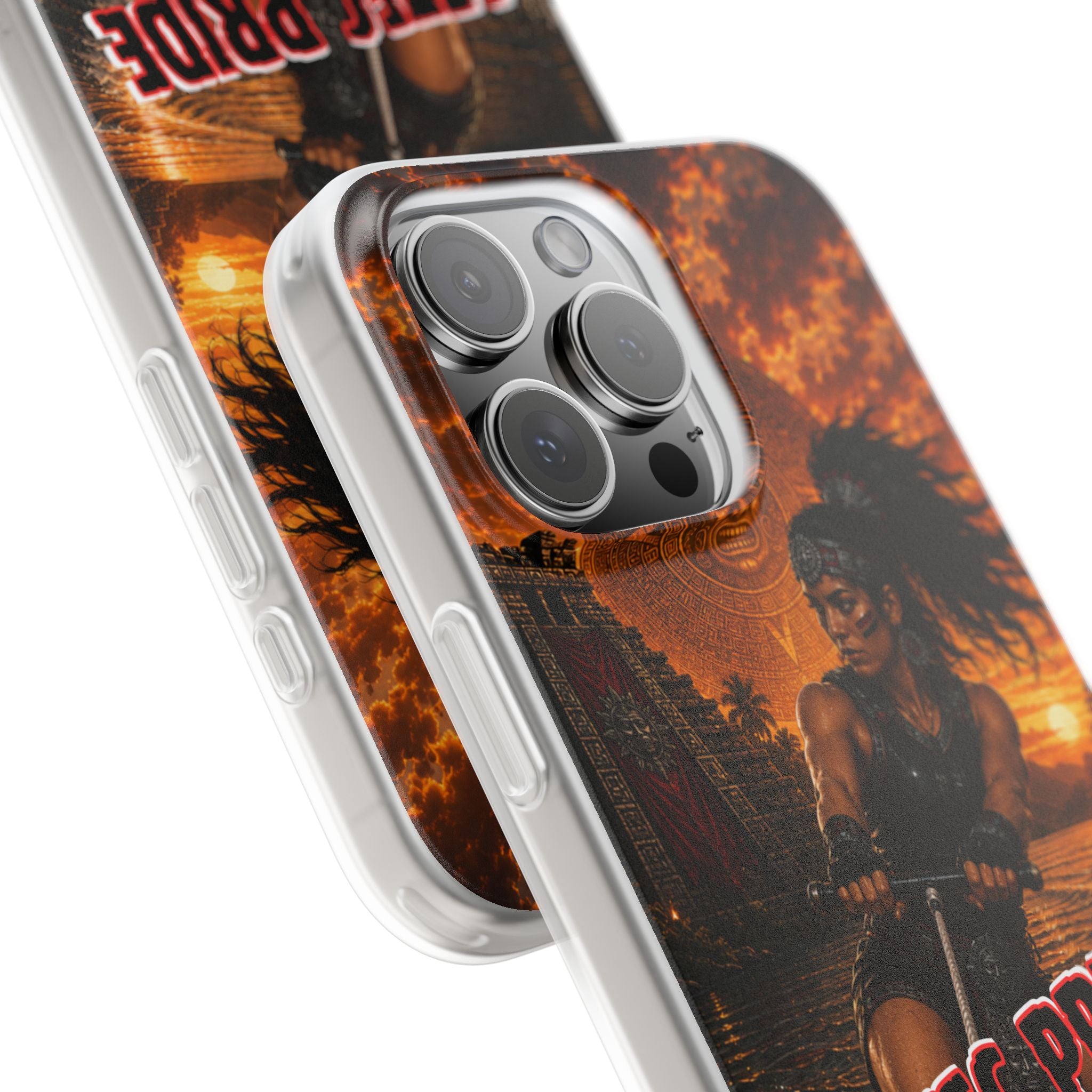 Aztec Wakeboard Female Warrior – Flexi Phone Case (iPhone & Samsung • Clear TPU • Made & Shipped in the USA • 🚚 FREE USA Shipping • Personalized Option)