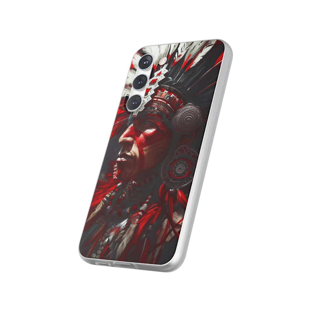 Aztec Loyal Warrior – Flexi Phone Case (iPhone & Samsung • Clear TPU • Made in USA • Personalized Option)