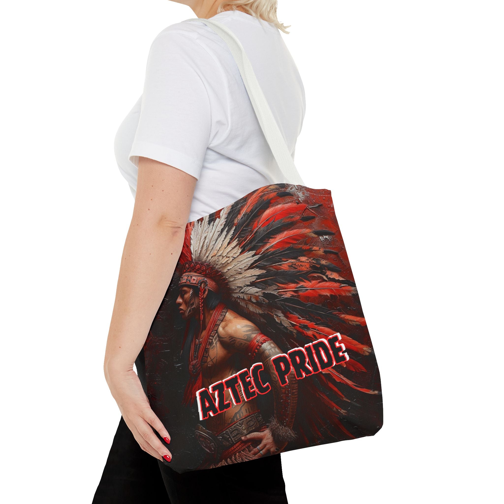 Aztec Noble Warrior Tote Bag – Aztec-Inspired Reusable Shopping Bag | GringoArte
