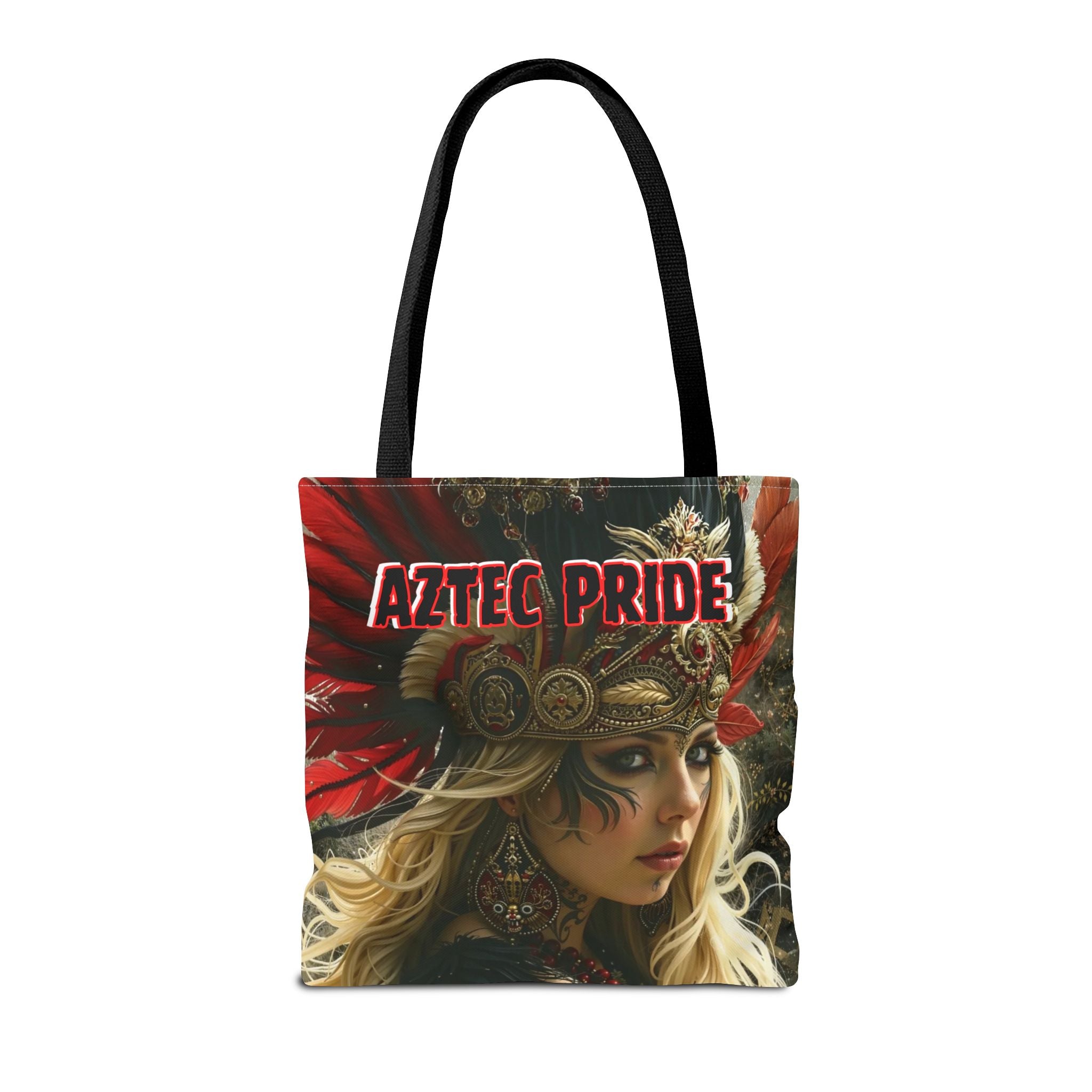 Aztec Fireheart Queen Tote Bag – Aztec-Inspired Reusable Shopping Bag | GringoArte