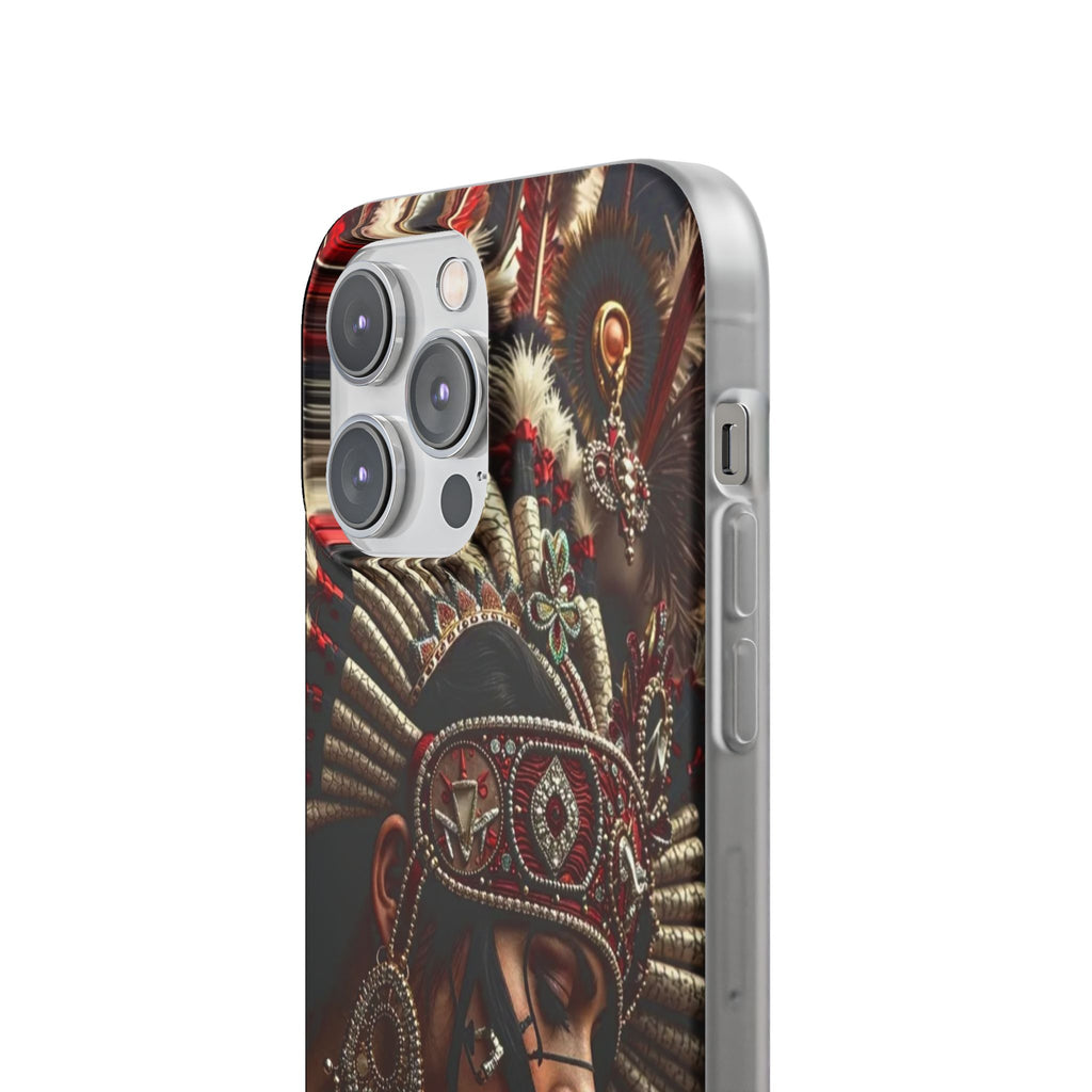 Aztec Goddess Spirit – Flexi Phone Case (iPhone & Samsung • Clear TPU • Made in USA • Personalized Option)