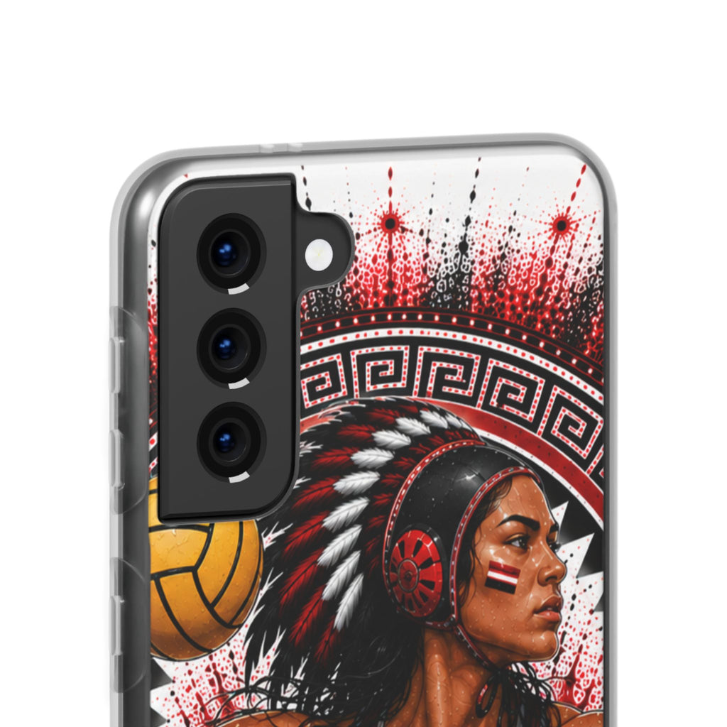 Aztec Water Polo Warrior – Flexi Phone Case (iPhone & Samsung • Clear TPU • Made in USA • Personalized Option)