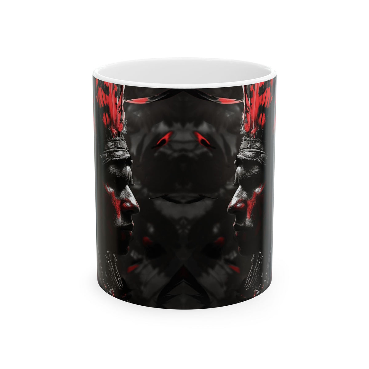 Aztec Jaguar Warrior – Ceramic Mug (11oz, 15oz • Dishwasher & Microwave Safe • Made in USA • Personalized Option)