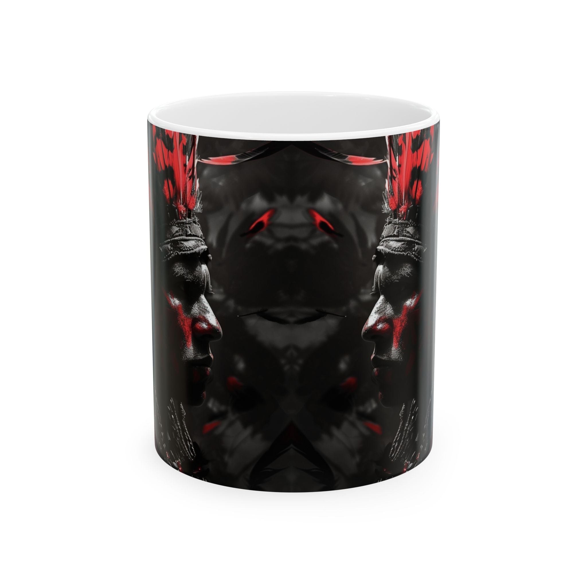 Aztec Jaguar Warrior – Ceramic Mug (11oz, 15oz • Dishwasher & Microwave Safe • Made in USA • Personalized Option)