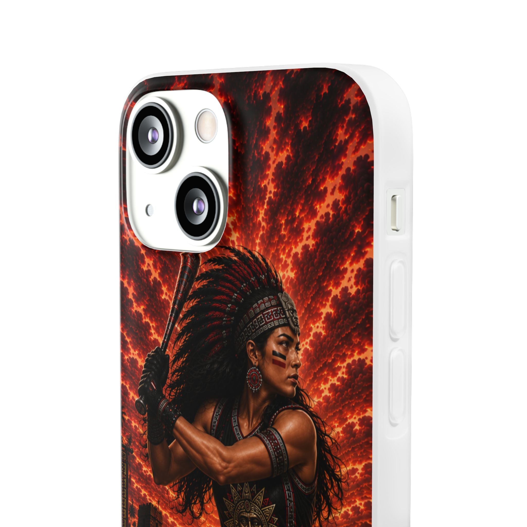 Aztec Softball Warrior – Flexi Phone Case (iPhone & Samsung • Clear TPU • Made & Shipped in the USA • 🚚 FREE USA Shipping • Personalized Option)