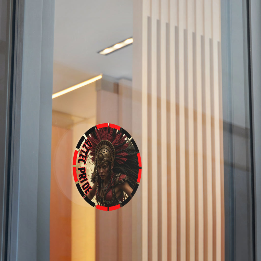 Aztec Bloodwar Queen Round Vinyl Sticker – Waterproof Matte Decal (2”–6”)