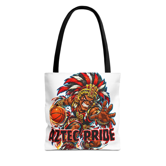 Aztec Basketball Savage Warrior Tote Bag
