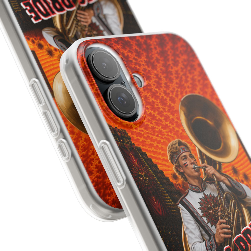 Aztec Band Warrior – Flexi Phone Case (iPhone & Samsung • Clear TPU • Made & Shipped in the USA • 🚚 FREE USA Shipping • Personalized Option)