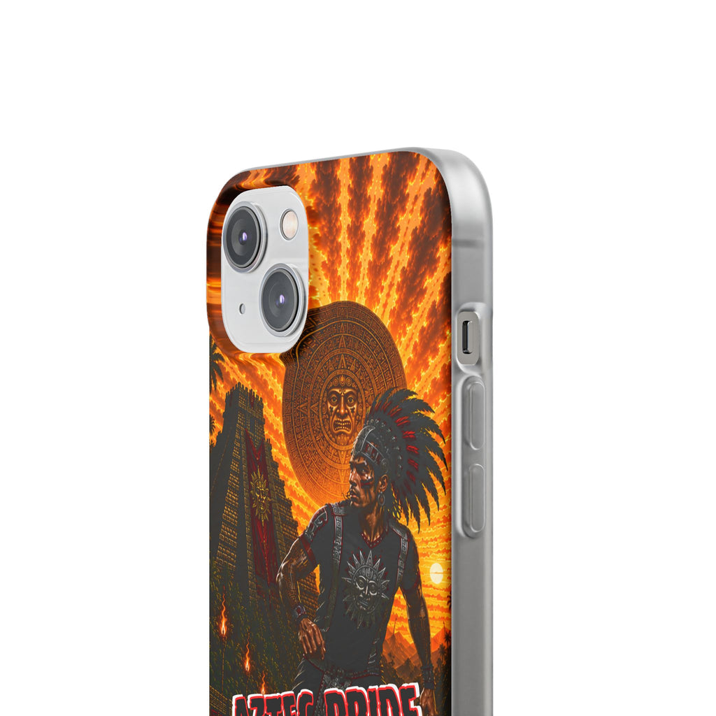 Aztec Soccer Male Warrior – Flexi Phone Case (iPhone & Samsung • Clear TPU • Made & Shipped in the USA • 🚚 FREE USA Shipping • Personalized Option)