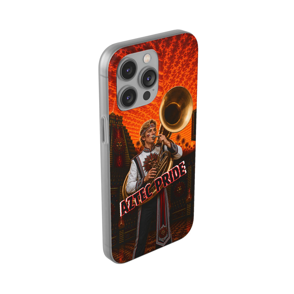 Aztec Band Warrior – Flexi Phone Case (iPhone & Samsung • Clear TPU • Made & Shipped in the USA • 🚚 FREE USA Shipping • Personalized Option)