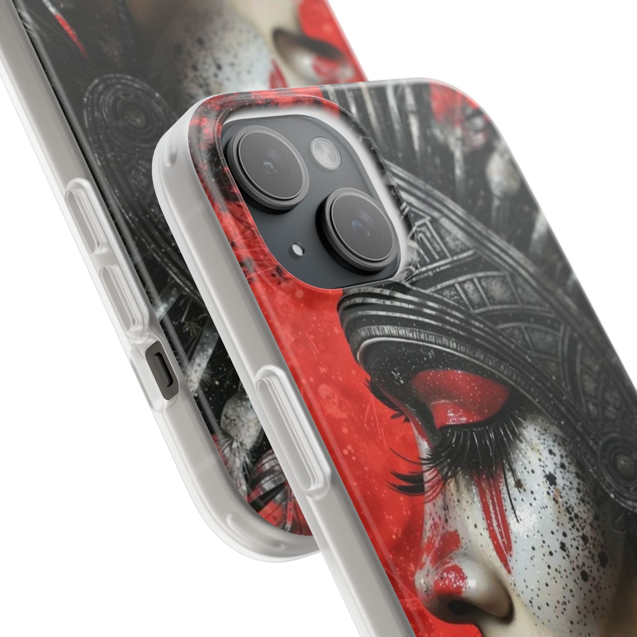 Aztec Fearless Goddess – Flexi Phone Case (iPhone & Samsung • Clear TPU • Made in USA • Personalized Option)